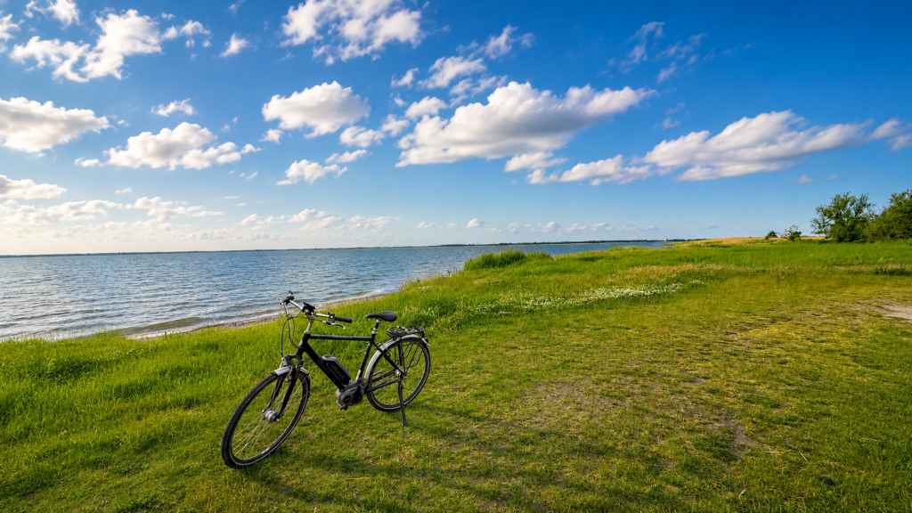 Bodden mit kleinem Strand nahe Barnsdorf